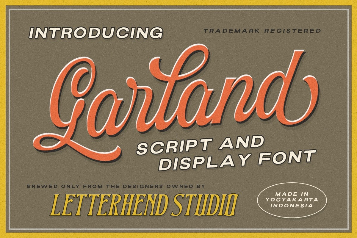 Пример шрифта Garland Regular